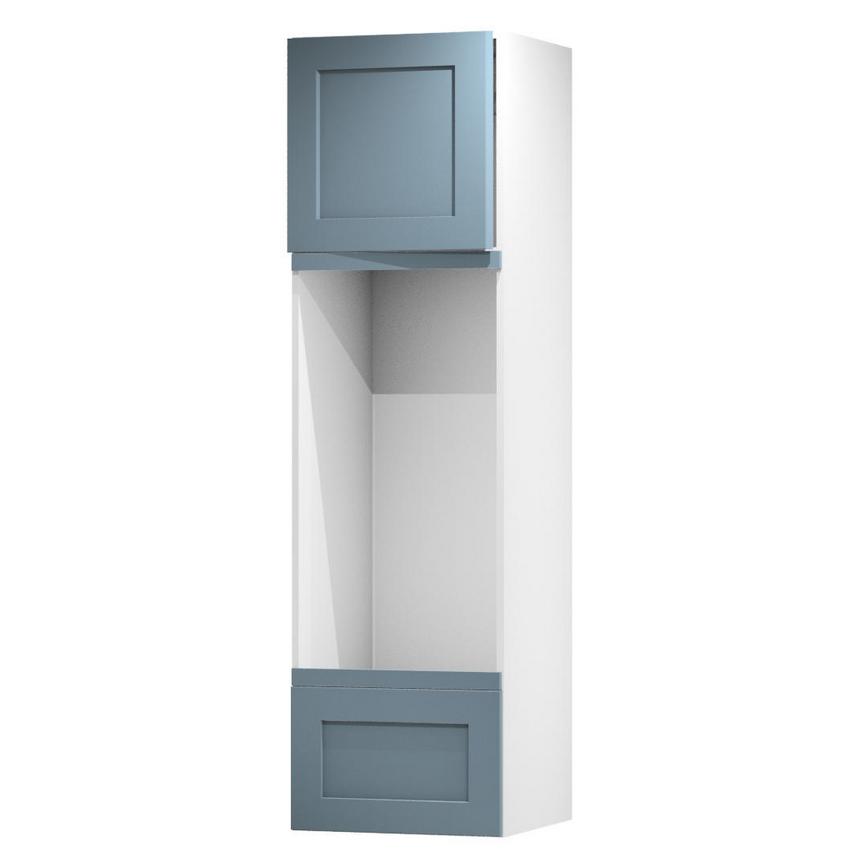 Chelford Dusk Blue 600 Tall Appliance Tower Door Open 570mm