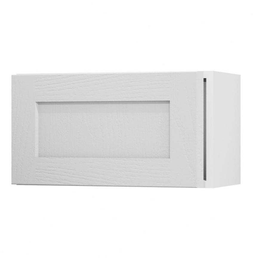 Chilcomb Dove Grey 600 Integrated Microwave Topbox Door Open
