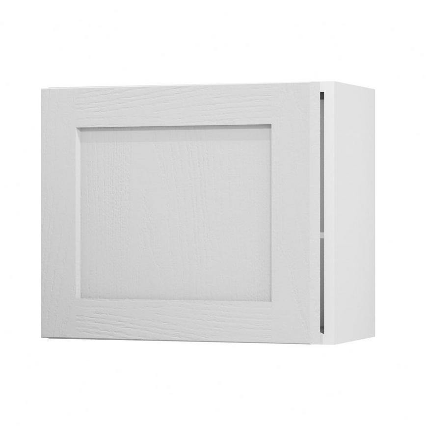 Chilcomb Dove Grey 600 Tall Integrated Microwave Topbox Door Open