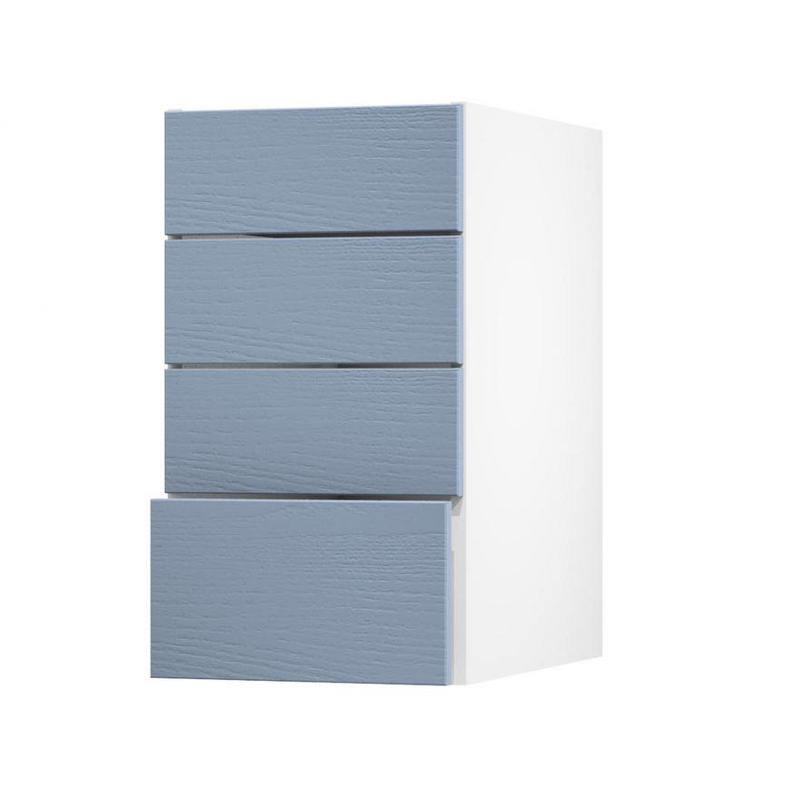 Chilcomb Dusk Blue 400 Deep Drawer Door Open