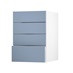 Chilcomb Dusk Blue 500 Deep Drawer Door Open