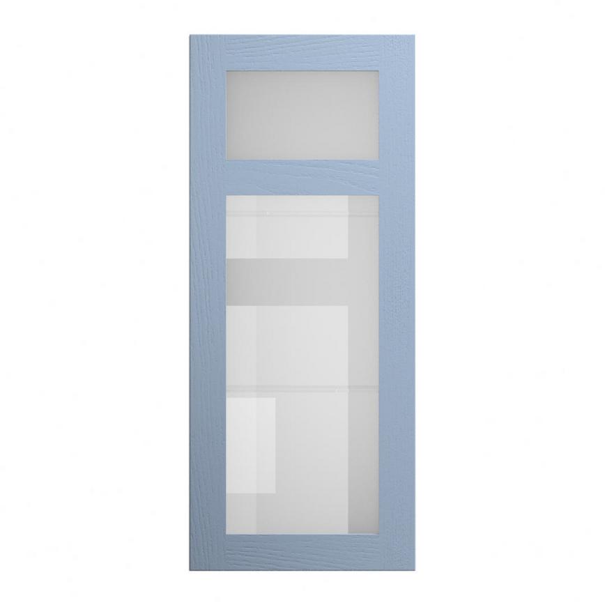 Chilcomb Dusk Blue 500 Panelled Glass Dresser Door