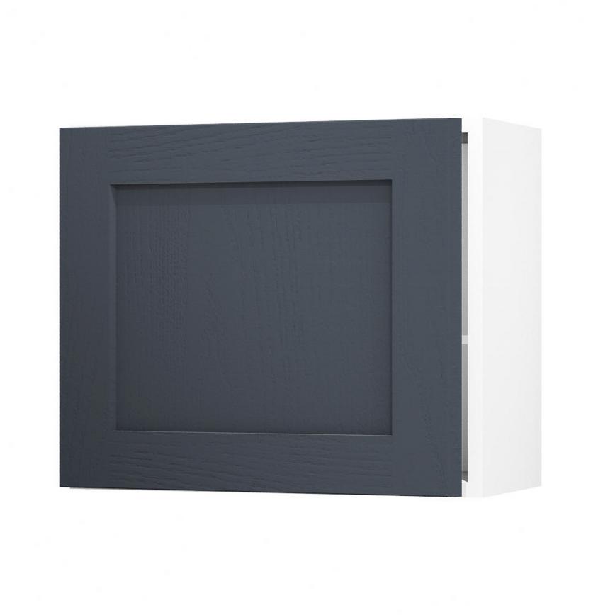 Chilcomb Navy 600 Tall Integrated Microwave Topbox Door Open