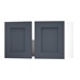 Chilcomb Navy 800 Double Belfast Sink Door Open