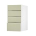Chilcomb Sage Green 400 Deep Drawer Door Open