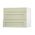 Chilcomb Sage Green 900 Pan Drawer Door Open