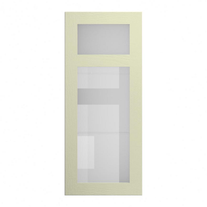 Chilcomb Sage Green 500 Panelled Glass Dresser Door