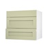 Chilcomb Sage Green 800 Pan Drawer Door Open