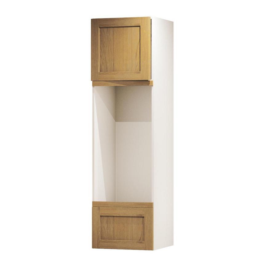 Chilcomb Oak 600 Tall Appliance Tower Door Open 570mm