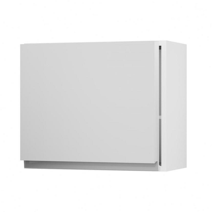 Clerkenwell Gloss Dove Grey 600 Tall Integrated Microwave Topbox Door Open