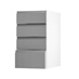 Clerkenwell Gloss Slate Grey 400 Deep Drawer Door Open