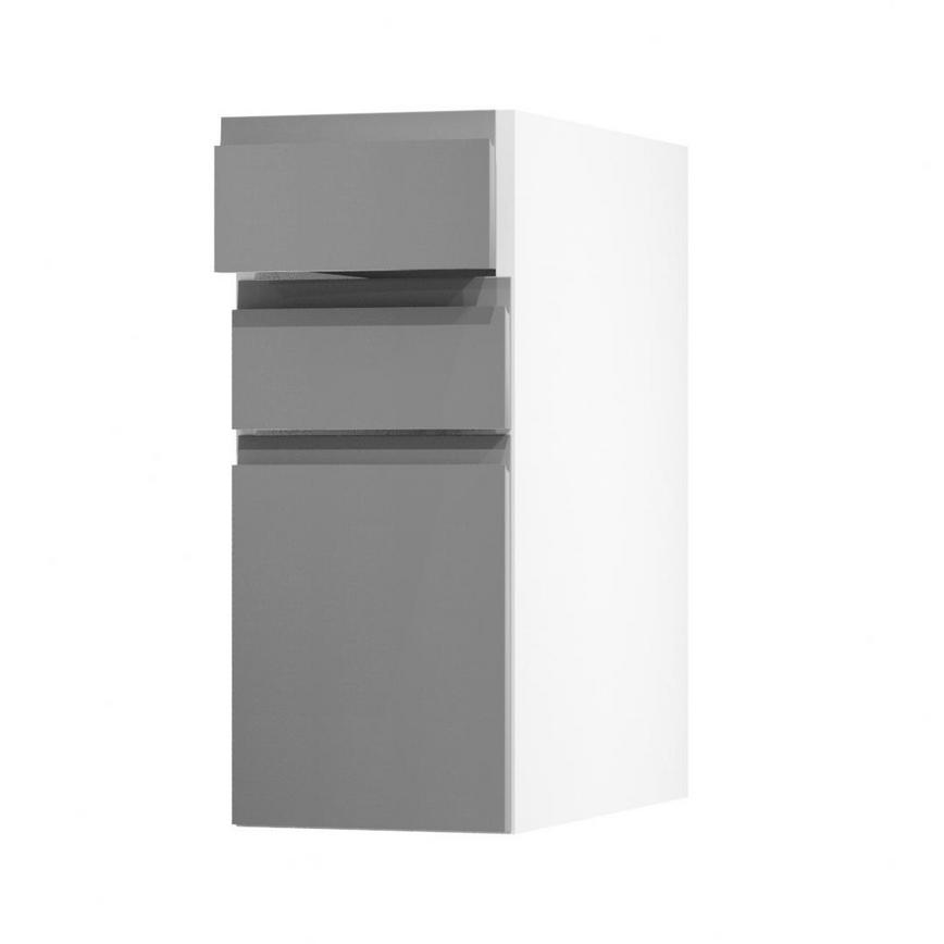 Clerkenwell Gloss Slate Grey 300 Drawer Door Open