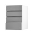 Clerkenwell Gloss Slate Grey 500 Deep Drawer Door Open