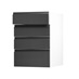 Clerkenwell Super Matt Charcoal 500 Drawer Door Open
