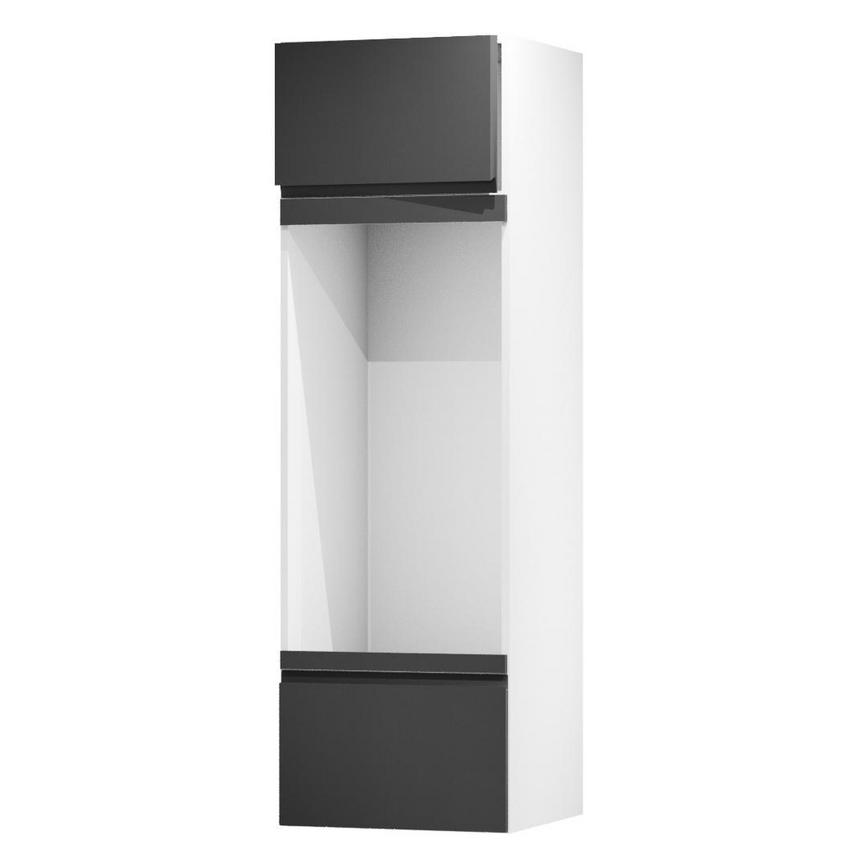 Clerkenwell Super Matt Charcoal 600 Appliance Tower Door Open 437mm