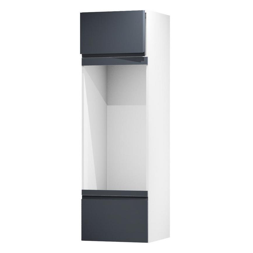 Clerkenwell Super Matt Navy 600 Appliance Tower Door Open 437mm