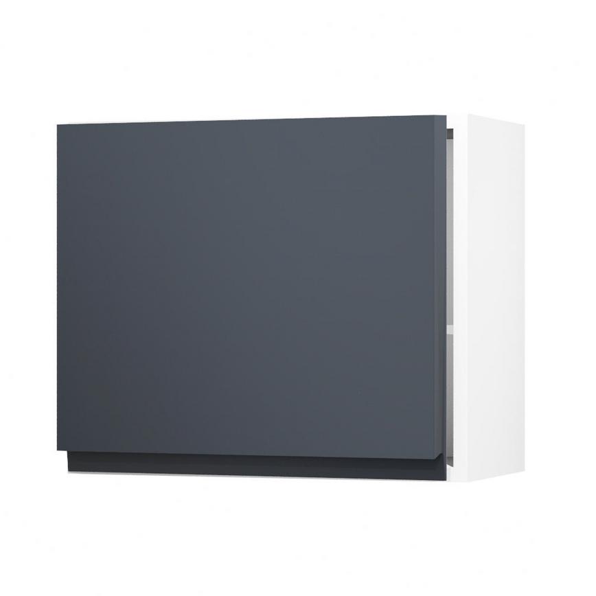 Clerkenwell Super Matt Navy 600 Tall Integrated Microwave Topbox Door Open
