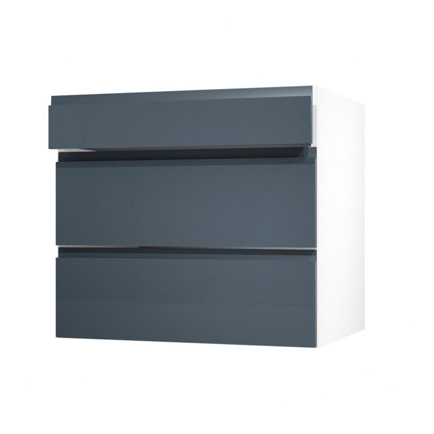 Clerkenwell Super Matt Navy 800 Drawer Front Open