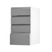 Clerkenwell Super Matt Slate Grey 400 Deep Drawer Door Open
