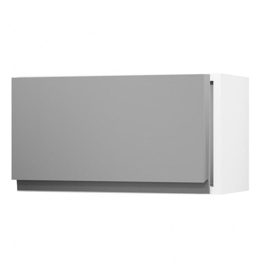 Clerkenwell Super Matt Slate Grey 600 Integrated Microwave Topbox Door Open