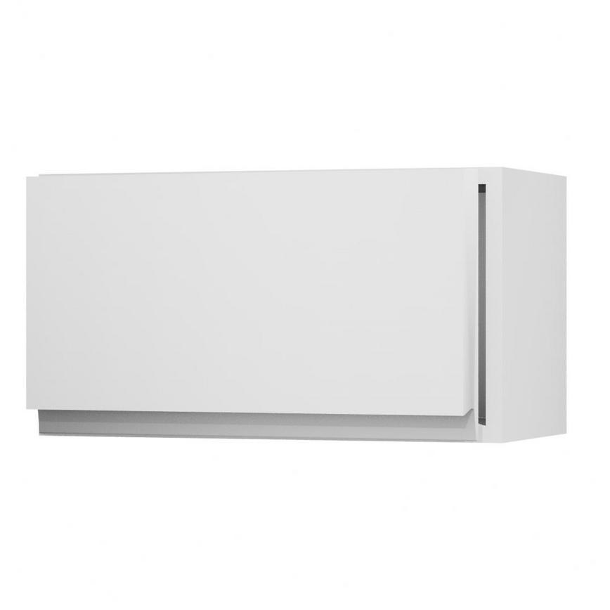 Clerkenwell Super Matt White 600 Integrated Microwave Topbox Door Open
