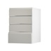 Clerkenwell Gloss Sandstone 500 Deep Drawer Door Open