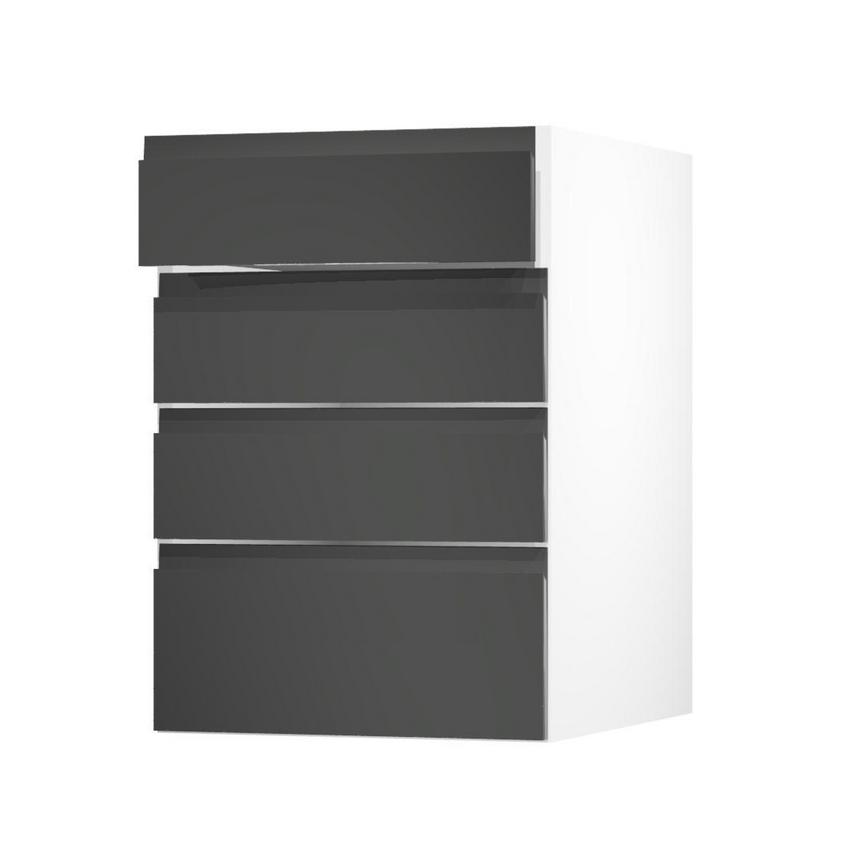 Clerkenwell Gloss Charcoal 500 Drawer Door Open