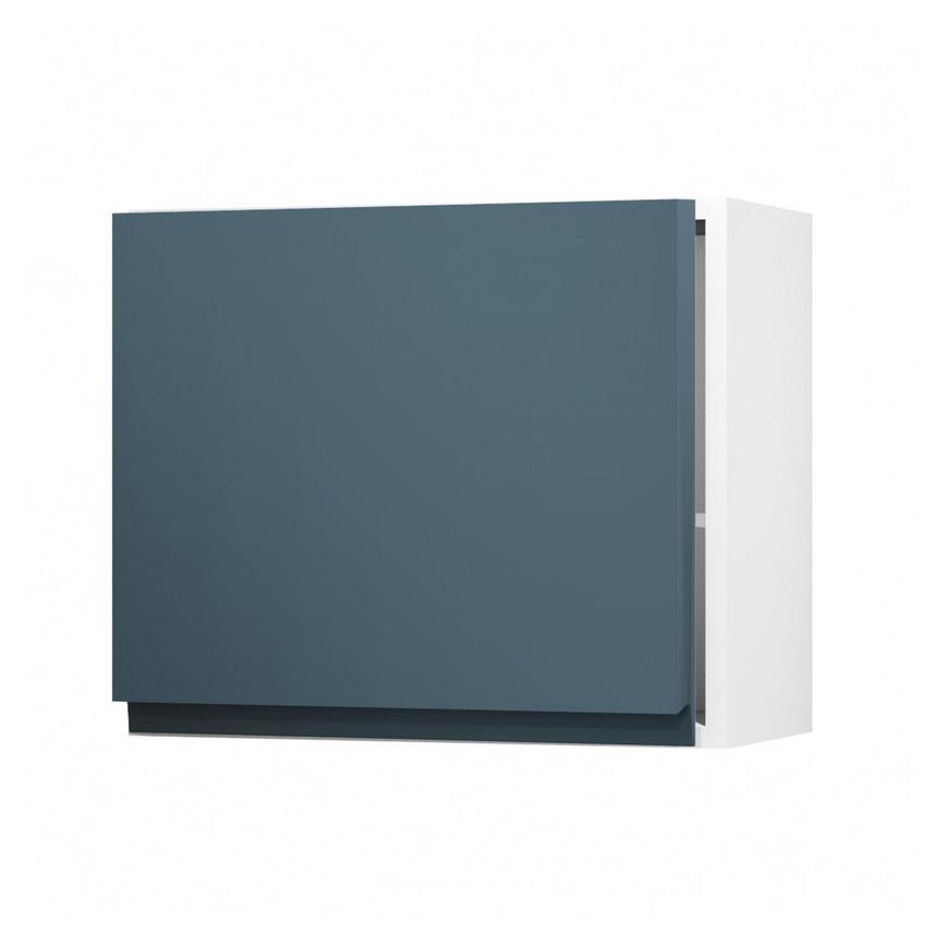 Clerkenwell Super Matt Marine Blue 600 Tall Integrated Microwave Topbox Door Open