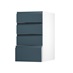 Clerkenwell Super Matt Marine Blue 400 Deep Drawer Door Open