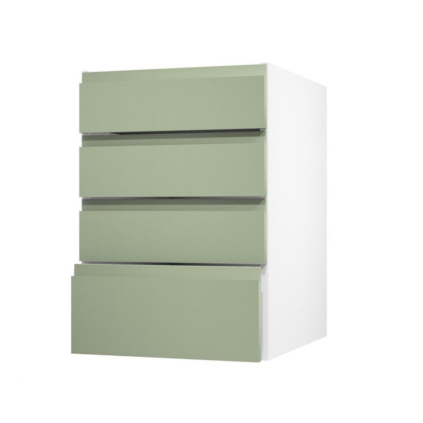 Clerkenwell Super Matt Reed Green 500 Deep Drawer Door Open