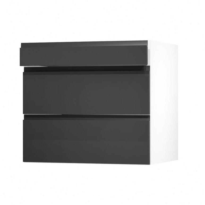 Clerkenwell Super Matt Black 800 Drawer Front Angled Open