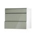 Clerkenwell Gloss Reed Green 800 Pan Drawer Front Angled Open