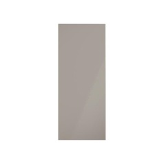 Clerkenwell Gloss Sand Grey 500mm x 1220mm Full Height Larder Door Shown Closed from the Front as Part of a Full Larder Unit