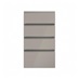 Clerkenwell Gloss Sand Grey 400mm x 227mm Drawer Front Shown Closed as Part of a Full Drawer Unit