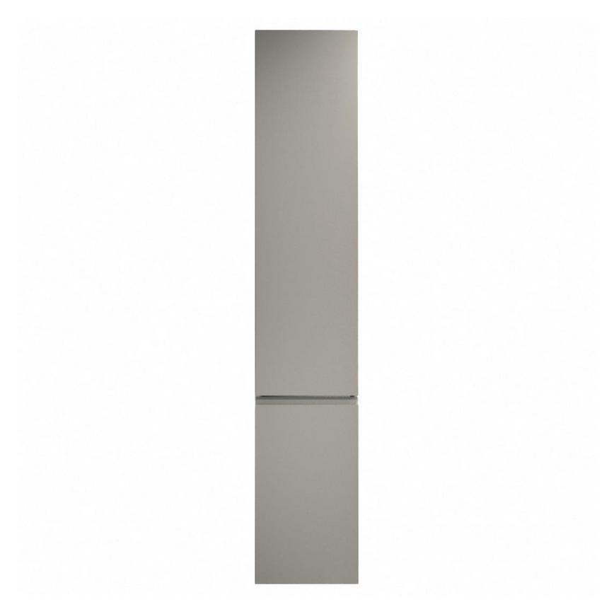 Clerkenwell Gloss Sand Grey 400mm x 1400mm Tall Larder Door Shown Closed from the Front as part of a Full Larder Unit