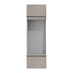 Clerkenwell Gloss Sand Grey 600mm x 437mm Appliance Door Shown Closed from the Front as part of a Appliance Tower Unit