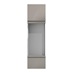 Clerkenwell Gloss Sand Grey 600mm x 570mm Appliance Door Shown Closed from the Front as Part of an Appliance Tower Unit
