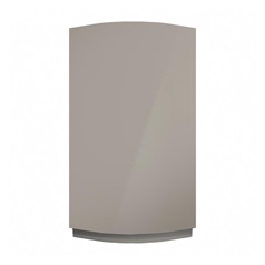 Clerkenwell Gloss Sand Grey 720mm x 310mm Full Height Curved Door Shown Closed from the Front