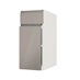 Clerkenwell Gloss Sand Grey 300mm x 557mm Door Front Shown Open at an Angle as Part of a Door and Drawer Unit