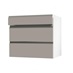Clerkenwell Super Matt Sand Grey 1220mm x 400mm Full Height Larder Kitchen Door Cut Out Front