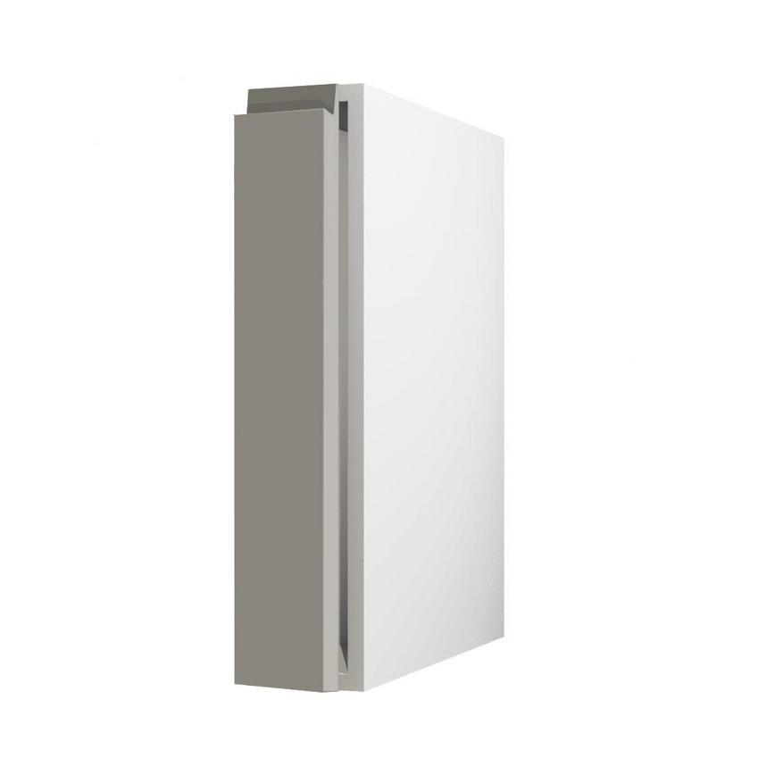 Clerkenwell Super Matt Sand Grey 360mm x 450mm Half Height Kitchen Door or Drawer Angled Open