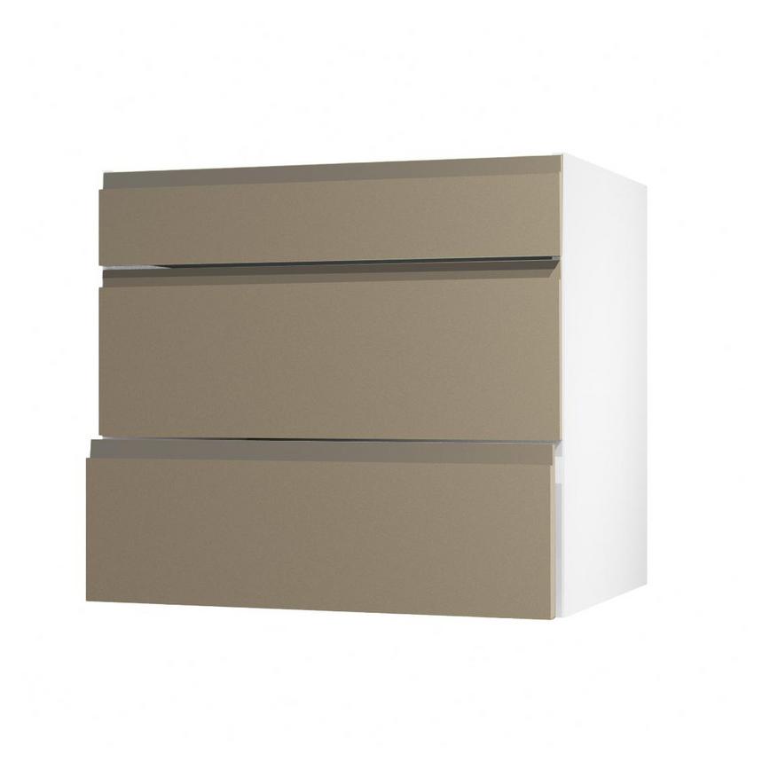 Clerkenwell Matt Metallic Bronze 275mm x 800mm Pan Kitchen Drawer Angled Open