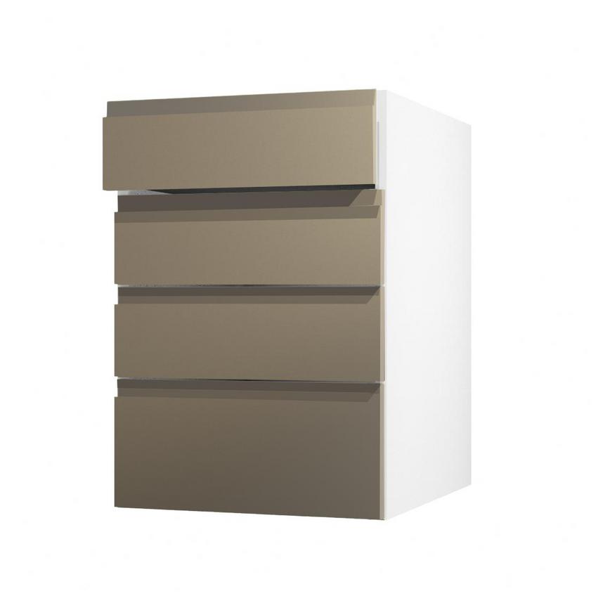 Clerkenwell Matt Metallic Bronze 160mm x 500mm Kitchen Drawer Angled Open