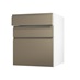 Clerkenwell Matt Metallic Bronze 160mm x 600mm Kitchen Drawer Angled Open