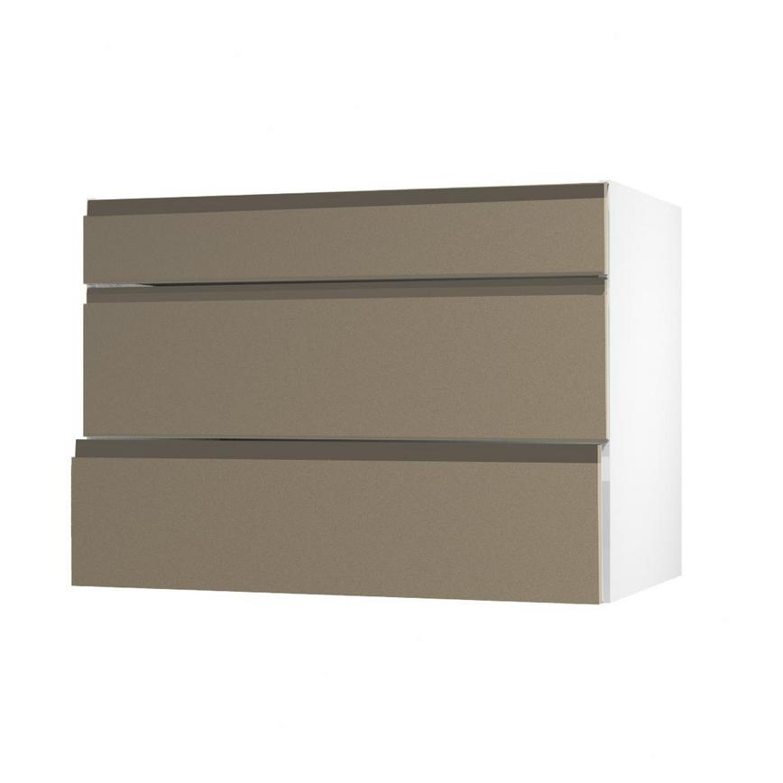 Clerkenwell Matt Metallic Bronze 275mm x 1000mm Appliance Tower Kitchen Drawer Angled Open
