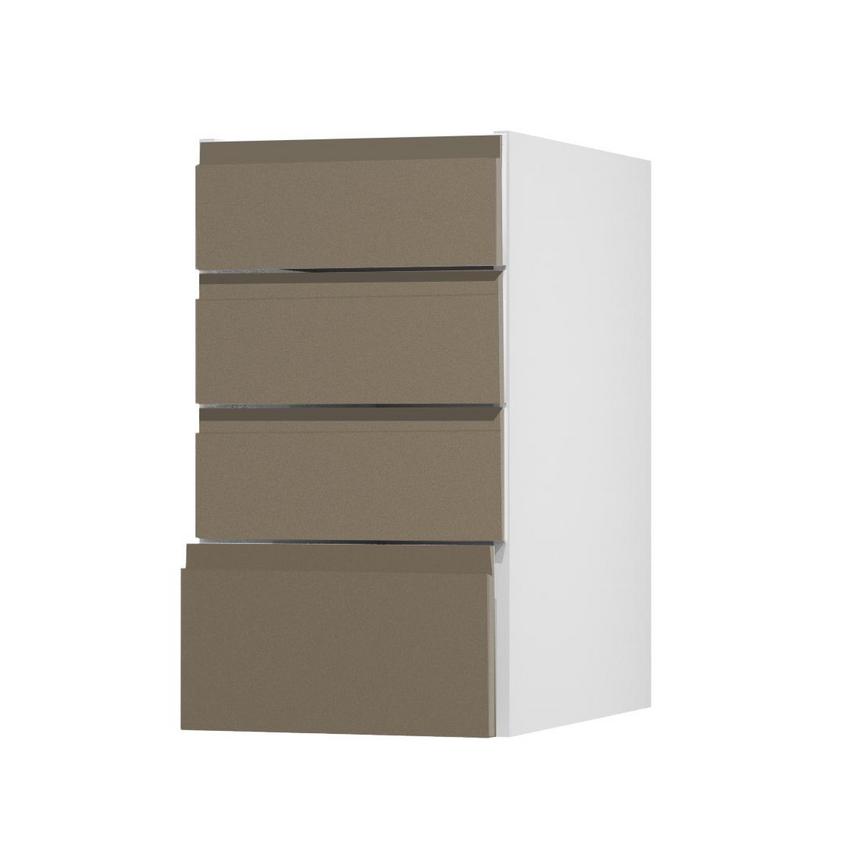 Clerkenwell Matt Metallic Bronze 227mm x 400mm Deep Kitchen Drawer Angled Open