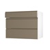Clerkenwell Matt Metallic Bronze 160mm x 900mm Kitchen Drawer Angled Open