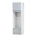 Clerkenwell Gloss Mist 570mm x 600mm Tall Appliance Tower Kitchen Door Angled Open