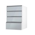 Clerkenwell Gloss Mist 227mm x 500mm Deep Kitchen Drawer Angled Open