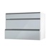 Clerkenwell Gloss Mist 275mm x 1000mm Appliance Tower Kitchen Drawer Angled Open